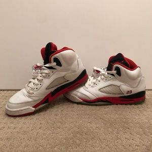 Jordan Fire Red 5s Black Tongue